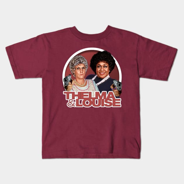 Thelma and Louise Kids T-Shirt by Zbornak Designs